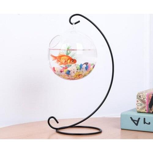 2sets/pack Diameter=15cm Transparent Glass Terrarium Aquarium Home Decorative Handmade Hanging Fishbowl DIY Glass Vase Gift