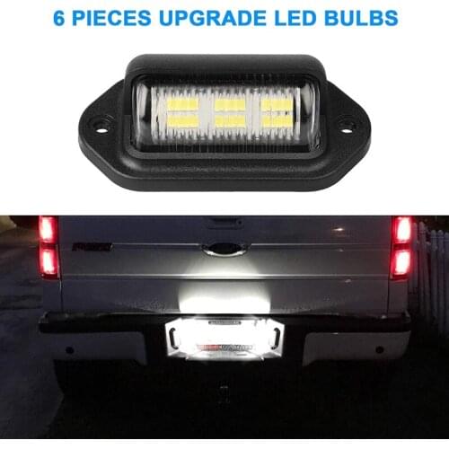 2Pcs 12V LED Number License Plate Light for Car Boats Motorcycle Automotive Aircraft RV Truck Trailer Exterior Lamps