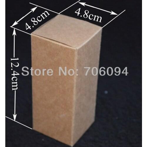 4.8*4.8*12.4CM blank kraft handmade box,brown gift paper box 100pcs/lot