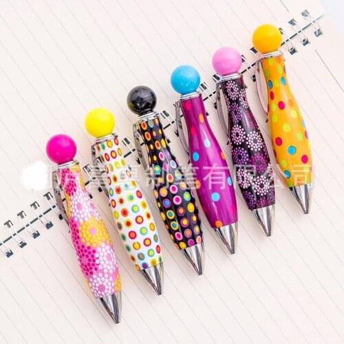 48pcs/lot Style pen stationery mini bowling ball ballpoint pen 0.7mm blue ink 6 designs