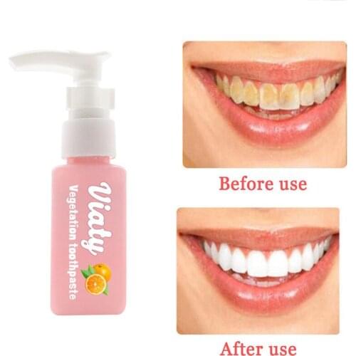 100ml Whitening Bottle Toothpaste with Press Type Fruit Flavored Remove Yellow Teeth Toothpaste Baking Soda Toothpaste
