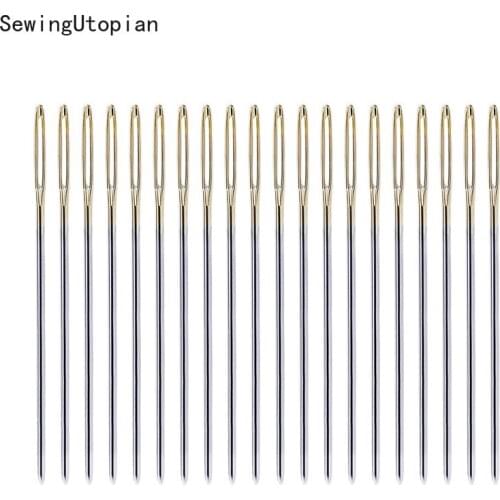 500PCS Gold Eye Embroidery Fabric Cross Stitch Swing Needles Needlework Tool 33/38/40mm Tapestry Knitters Wool Needles