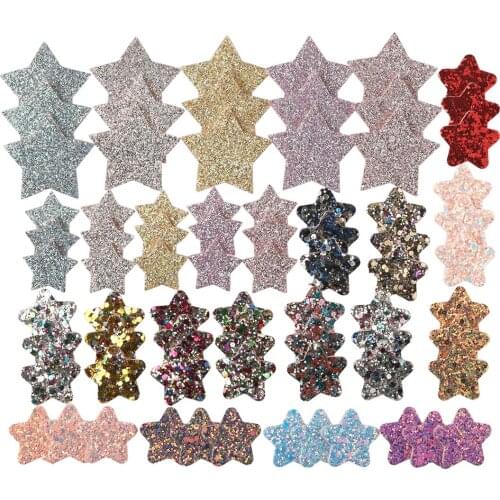 75pcs/lot Glitter Stars Spangly DIY Accessory Clothing Decorative Paillette Girls Handmade Sequin Hair Clips