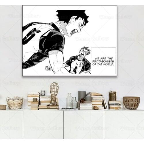 Anime Bokuaka Fukurodani Komi Haikyuu Kotaro Bokuto Akaashi Keiji canvas poster hd print Home Decor Wall Art Print Poster