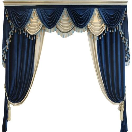 Nordic Style Velvet Curtains American-style for Living Room BedRoom Luxury Flannel Velvet Curtains Tulle Valance Custom