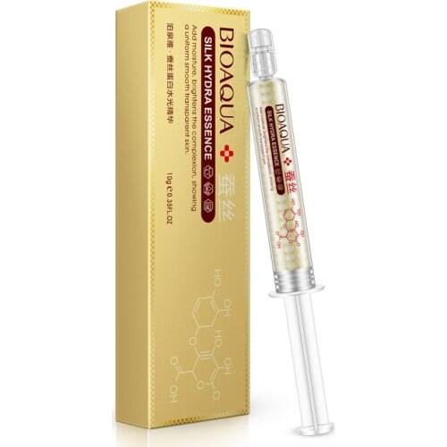 Bioaqua 10Pc Silk Collagen Whitening Essence Cream Hyaluronic Acid Anti Wrinkle Hydrating Moisturizing Face Skin Care Anti-aging