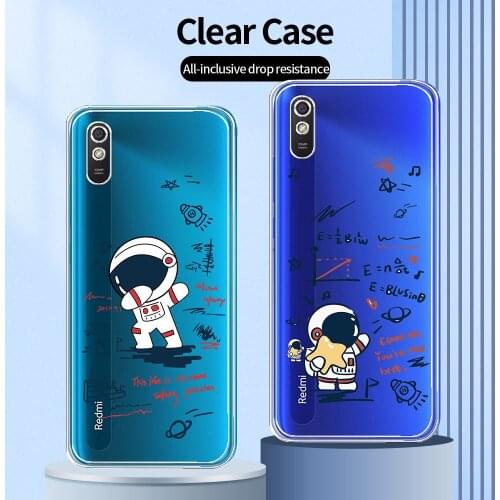 For Xiaomi Redmi 9A Case Clear Soft Protective Cover For Redmi 9A 9AT Cartoon Phone Shell Fundas Transparent Case For Redmi 9AT