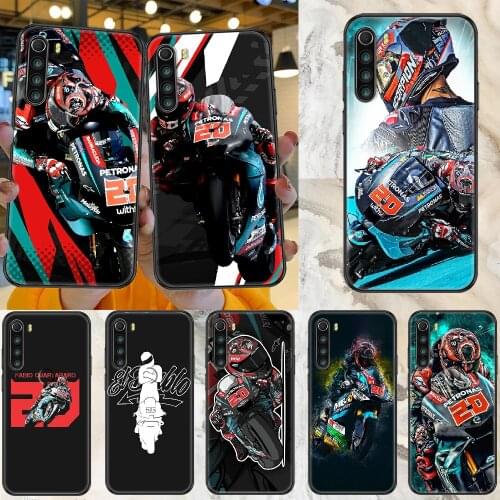 Fabio Quartararo Moto 20 Phone case For Xiaomi Redmi Note 7 7A 8 8T 9 9A 9S 10 K30 Pro Ultra black luxury cover fashion funda