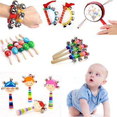 Baby Musical Rattles Toy Infant Hand Wrist Bell Jingles Shake Foot Rattles Mobile Newbron Toys Percussion Early Educational Toy
