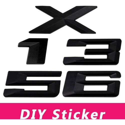 For BMW X1 X3 X5 X6 E46 E36 F30 M3 M4 M5 740Li 325i Plastic DIY Number Tail Sticker Rear Trunk Letter Emblem Exterior Decoration