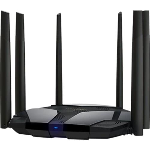 Chinese Firmware, 6 Antennas Wireless WiFi Router 802.11AC 1200Mbps Dual Band 2.4GHz 300M + 5GHz 867M, 4 100Mbps ports AC1200