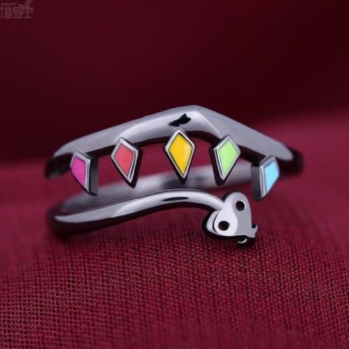 Anime Touhou Project Flandre Scarlet Fashion S925 Silver Finger Ring Cosplay Adjustable Jewelry Rings Ornaments Xmas Gift Prop