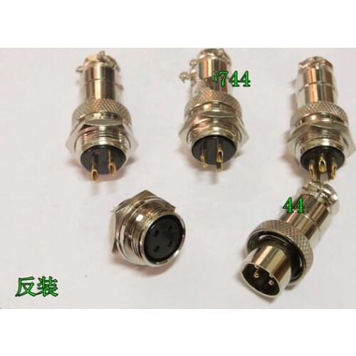 Connector GX16-5T DF16 5P 16MM Gold-plated reversely install Female and Male new and original