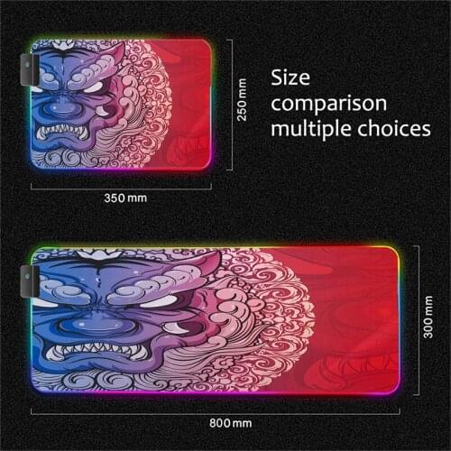 MRGLZY Lion RBG mousepad big gaming console accessories desk mat waterproof LED natural rubber non-slip household carpet mat XXL