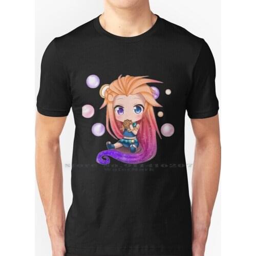 Zoe Cute Cartoon Fan Art T Shirt 100% Pure Cotton Fan Art Art Riot Games Teamfight Tactics League Gaming Games Fan Art Splash