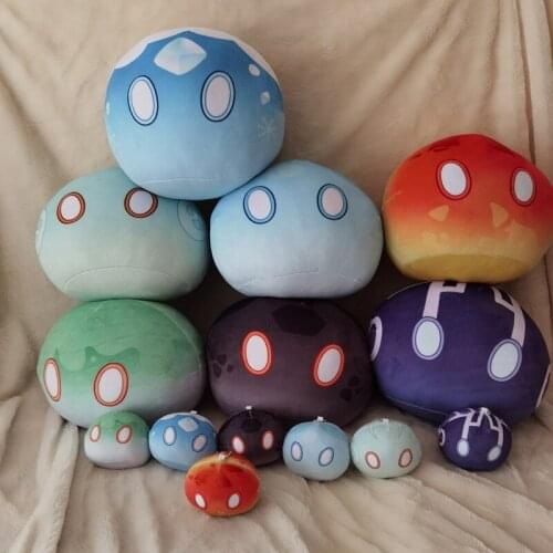 Anime Game Genshin Impact Slime Theme Cute Plush Dolls Dango Throw Pillow Toys Cartoon Sofa Back Cushion Birthday Xmas Gift