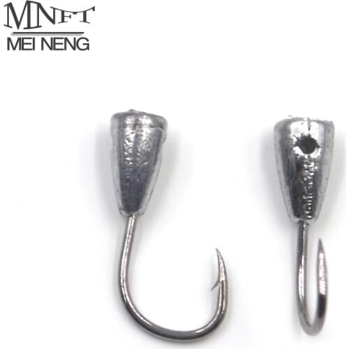 MNFT 20Pcs Overturned Barbed Fishing Hook Grass Carp Carassius auratus Jig Head Fishhook Carp Fishing Lead Hooks 1-8