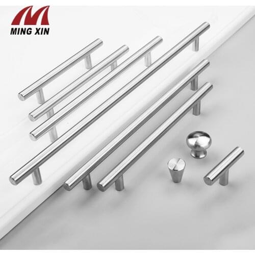 MX 50mm-500mm Stainless Steel Door Handle Wardrobe Door Handles Kitchen Cupboard Door T-Handle Drawer Handle Furniture Hardware