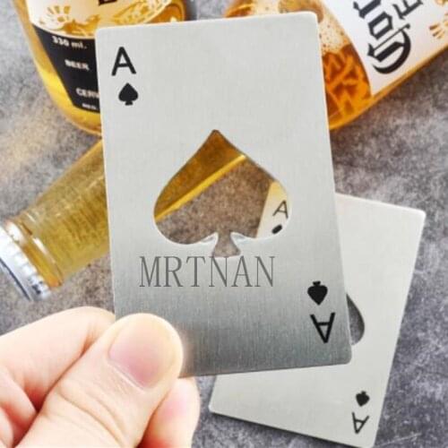 Novelty Bottle Opener Spades A Poker Solitaire Beer Bottle Opener Cap Remover Bar Party Restaurant Tool Gift 2021