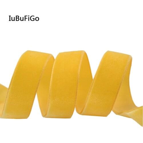 IuBuFiGo ribbon 1/4"(6mm) Plain Solid Velvet Ribbon Handmade Ribbonsb DIY hairbow accessories 70yard/roll Free shipping