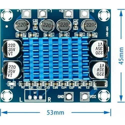 1pcs TPA3110 Audio Amplifier Board XH-A232 30W+30W 2.0 Channel Class D Digital Stereo Sound AMP DC 8-26V 3A For Home TV Speaker