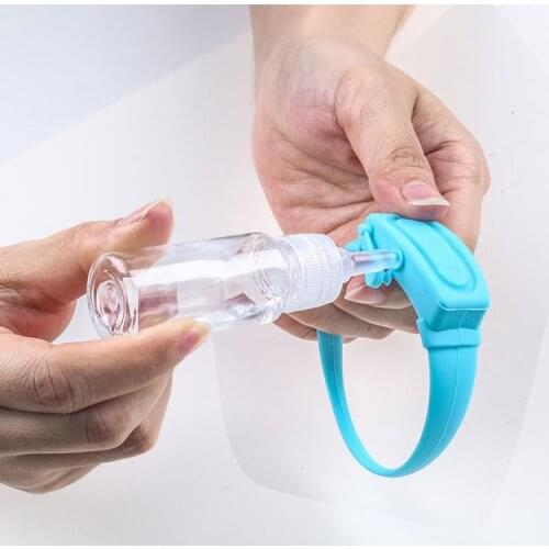 Portable Sillicone Sterilization Soap Bracelet Wristband Hand Dispenser Band Squeeze Bottle for Everyone