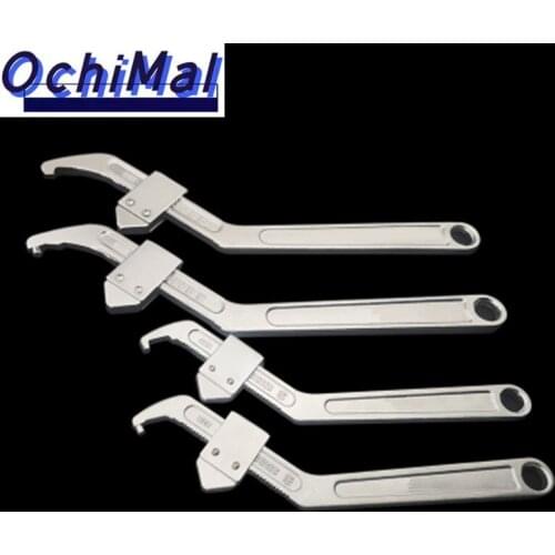 Adjustable Wrench Water Meter Cover Special Spanner Water Electricity Wrench Side Hole Hook Wrench Repair Tools Llave Inglesa