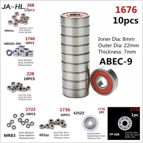1pc OR 10PCS Roller Ball Bearings High Speed Seat Miniature Bearing Steel Shafts MR105-2RS 693zz625ZZ MR83 608 MrR63zz MR105-2RS