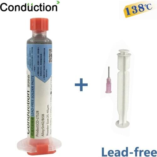Syringe Liquid Flux BGA free-Lead Solder Paste Welding Tool low Temperature Melting Point 138C Tin Solder Paste 10cc no-clean