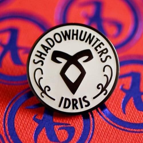 Shadowhunters Membership Enamel Brooch Pin Backpack Hat Bag Collar Lapel Pins Badges Women Mens Fashion Jewelry Accessories