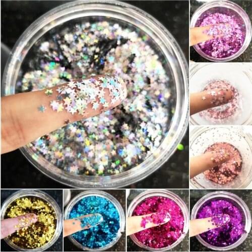 3mm Glitter Star Ultrathin Sequins Nail Art Mini Paillette Eo-Friendly PET Sequin Decoration Manicure Material Confetti Nail 8g