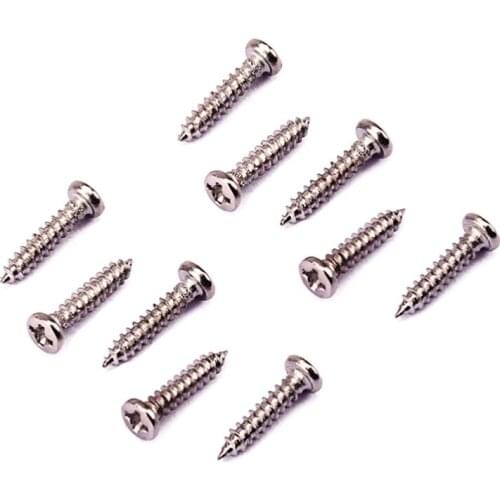 50 PCS Tuning Peg Tuning Key Screws Machine Heads Guitar Tuner Mounting Screws for Electric /Acoustic Guitar Bass 11 x 2 mm (Sil