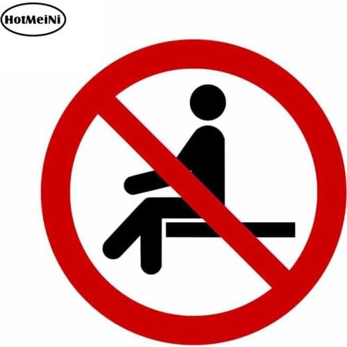 HotMeiNi 13cm x 13cm for Do Not Sit on Items Stickers Car Decals Waterproof Wall Warning Sign The Mall Scenic Area Decoration