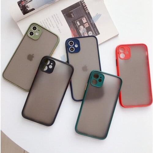 Camera Lens Protection Bumper Phone Case on For iPhone 11 Pro Max XR XS MAX SE 12 X 8 6 6S 7 Plus Soft Silicone Back Cover Gift