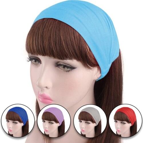 Womens Wide Headband Soft Hair Belt Multi-function Headbands For Women Fashion Elastic Force Turban Stretch Sport Wrap Hairband