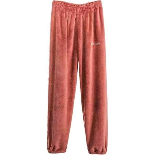 Winter Sleep Bottom Women Flannel Long Pant Home Pajamas Soft Summer Pants Big Size Casual New Fashion Warm Mom Sleepwear