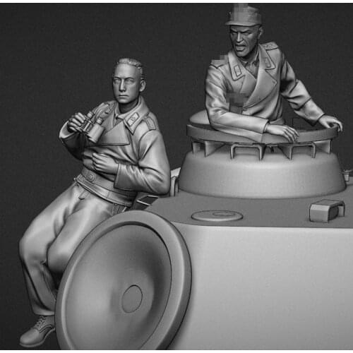 1/35 Resin Model figure GK Soldier Normandy Panther crew set Military theme WWII Unassembled and unpainted kit