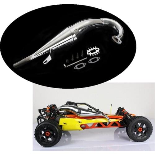1/5 Buggy Cars Engine Parts Metal Exhaust Pipe For Remote Control Toys Hpi Racing Rofun KM Baja 5B 5T SC Nitro Truck Option Part