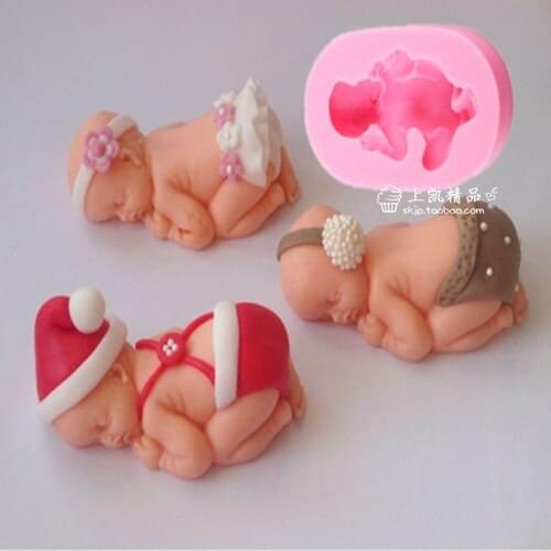 3D Cute Baby Silicone Molds for Cake Sugar Candy Mold DIY Design Fondant Decorating Tools