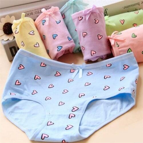 4PCS 9-20Years Cotton Soft Panties for Girls 2019 New Girl Cute Cartoon Underwear Briefs Comfortable Panty Wholesale sq-3652-4p