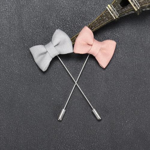 5 Pcs\lot Handmade DIY Silk Bowknot Brooch Corsage Flowers For Groom Groomsman Wedding Suit Mens Guest Boutonniere Pins Flower