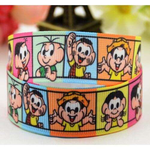 22mm 25mm 38mm 75mm Ruban satin Monica Cartoon Character printed Grosgrain Ribbon party decoration X-01335 10 Yards
