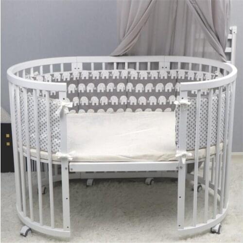 Baby Bed Bumper Cartoon Infant Baby Crib Bumper Cushion Cotton Crib Protector Newborn Baby Bumper Cot Protector Baby Room Decor