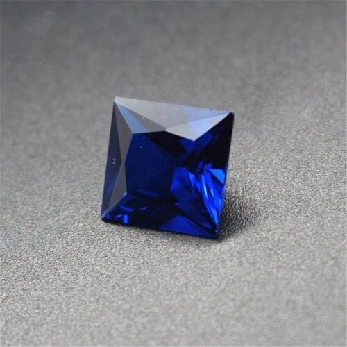 Brilliant Blue Spinel Square Faceted Gemstone Princess Cut Blue Spinel Gem Multiple Sizes to Choose GL33