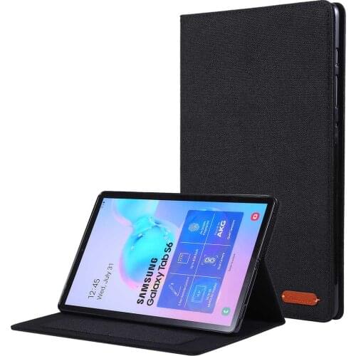 PU Leather Tablet Case for Samsung Galaxy Tab S7 Plus 12.4 inch 2021 T970 T975 Cloth Texture Smart Cover for Samsung Tab S7 Plus