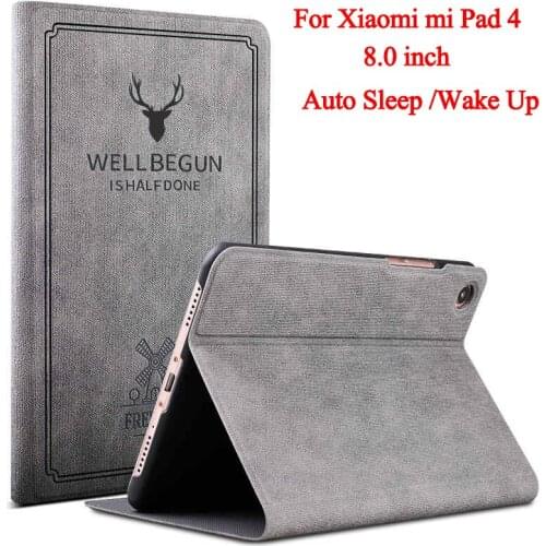 Flip PU Leather Cover Tablet Case For Xiaomi Mi Pad 4 MiPad4 8 inch Protective Case for xiaomi Mi Pad4 Mipad 4 case fundas Coque
