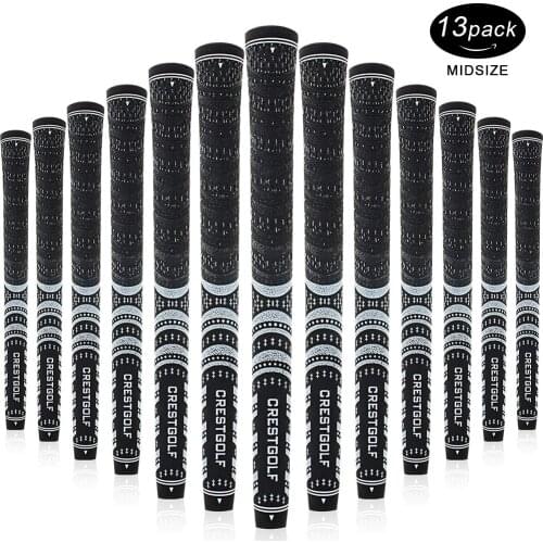CRESTGOLF Golf Grips Midsize 13pcs/Pack Professional Carbon Yarn Golf Irons Grips Golf Club Grips 9 Colors for Choice