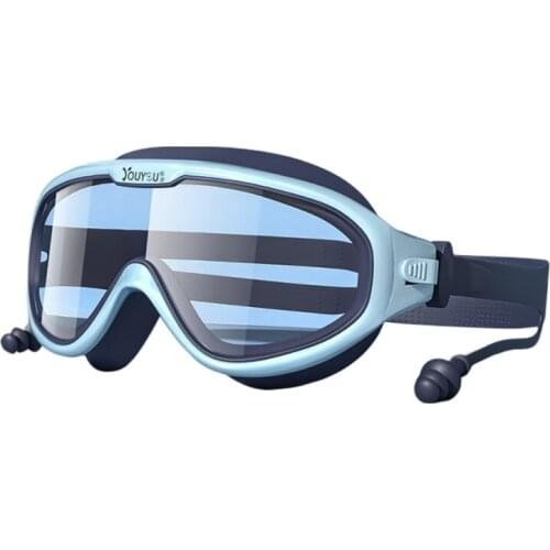 Kids Swimming Goggles Waterproof Children Comfortable Anti-Fog Swim Eyewear Big Frame Goggles Earplugs Water Accessories