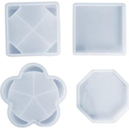 Resin Molds Coaster Silicone Molds, Coaster Molds for Resin Casting, Contain Square and Epoxy Resin Molds for Making