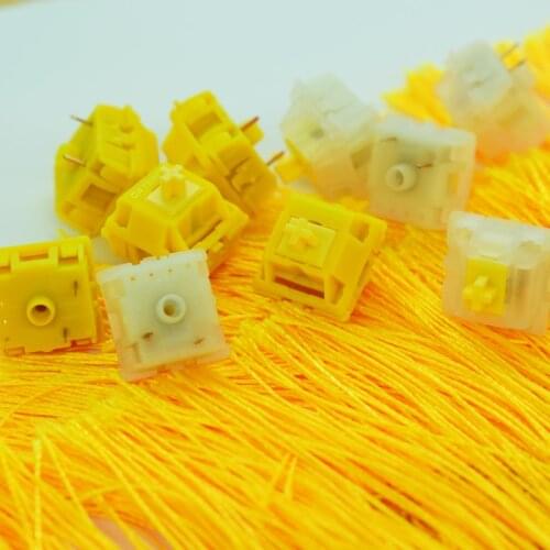 GATERON CAP Yellow Golden Switch Linear Switch 3 Pin 35pcs in a Box 50gf